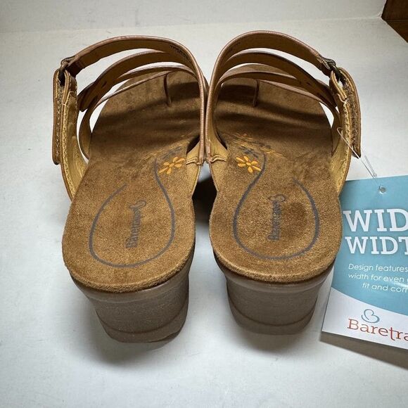 Baretraps Womens 11 W Caramel Brown Strappy Wedge Heel Sandals NIB GZ5 - Picture 5 of 5